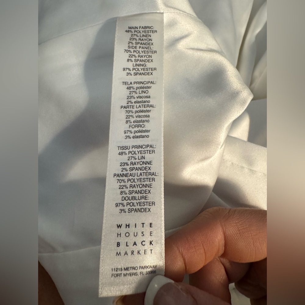 WHBM Tan and White Dress size 4 - Picture 11 of 13
